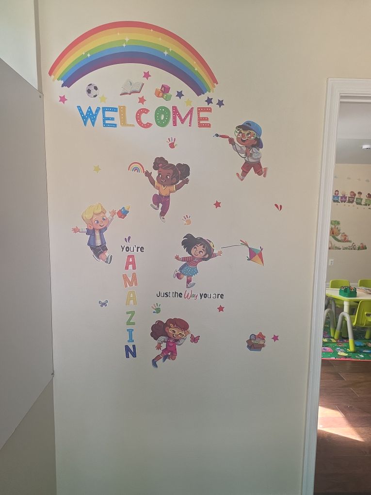 Mur Welcome arc-en-ciel